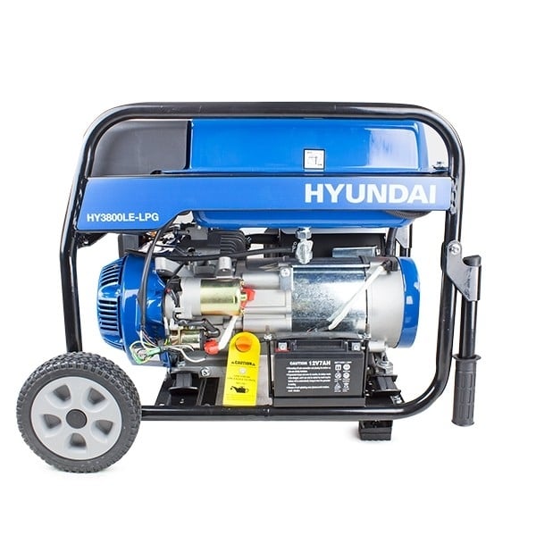 Hyundai 3.2kW/4.00kVa* Dual-Fuel Electric-Start Site Generator | HY3800LE-LPG