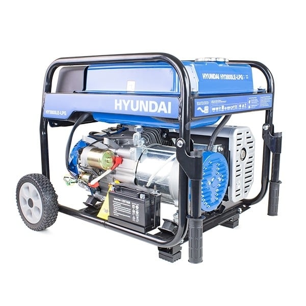 Hyundai 3.2kW/4.00kVa* Dual-Fuel Electric-Start Site Generator | HY3800LE-LPG