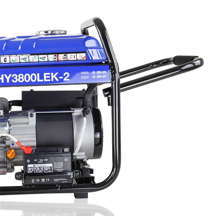 Hyundai 3200w Open-Frame Electric-Start Petrol Generator | HY3800LEK-2