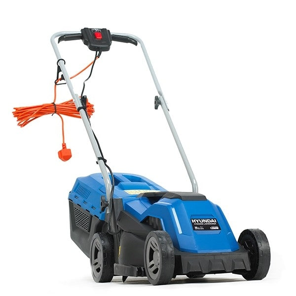 Hyundai 1200w/33cm 3-in-1 Electric 4-Wheel Rear-Roller Lawnmower | HYM3300E