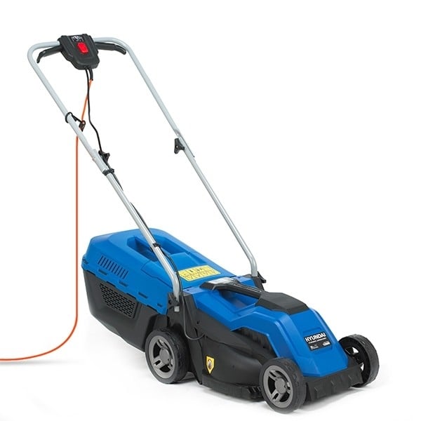 Hyundai 1200w/33cm 3-in-1 Electric 4-Wheel Rear-Roller Lawnmower | HYM3300E