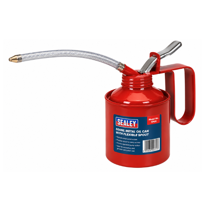 Sealey TP05 Metal Oil Can with Flexible Spout | 500ml