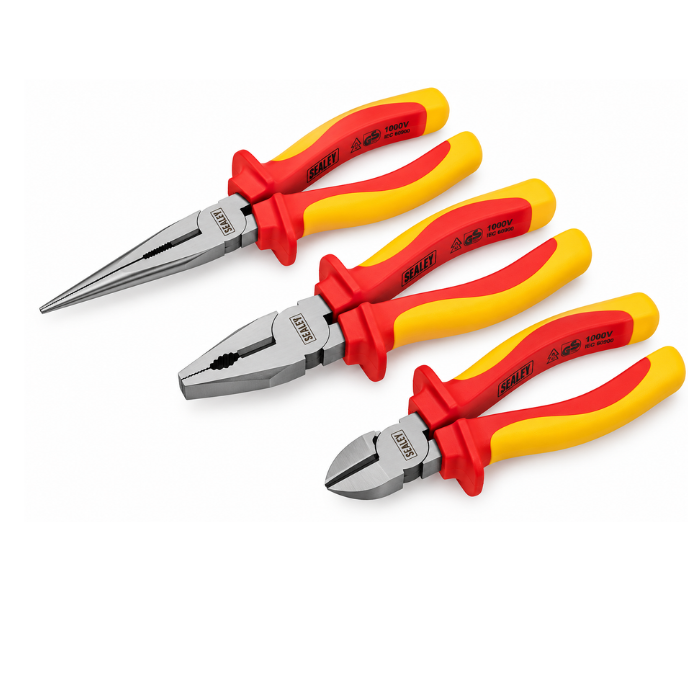 Sealey AK83452 Professional VDE-Approved Pliers Set | 3-Piece