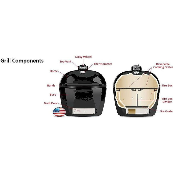 Primo Oval JR200 Ceramic BBQ Grill Starter Package (Code 7740)