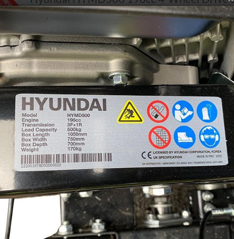 Hyundai 196cc/500kg 4WD Power-Barrow | HYMD500