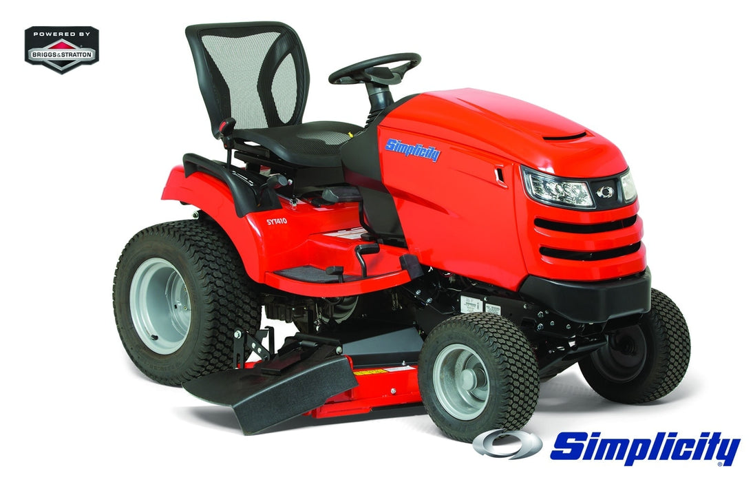 Simplicity Broadmoor SYT410 Side-Discharge V-Twin Garden Tractor with Hydrostatic Drive & Lawn-Striping Rollers