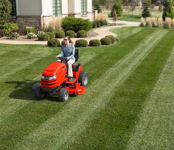 Simplicity Broadmoor SYT410 Side-Discharge V-Twin Garden Tractor with Hydrostatic Drive & Lawn-Striping Rollers