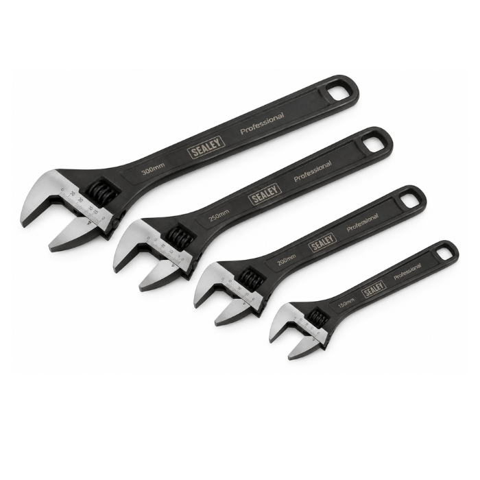 Sealey AK9567 Professional Adjustable Wrench Set | 4-Piece