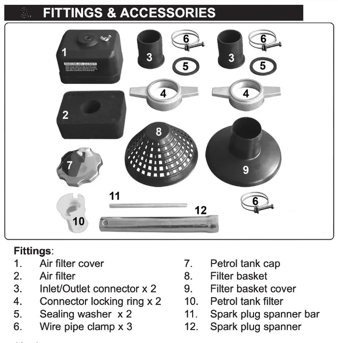 Sealey 2" Petrol-Powered High-Lift Emergency Water Pump Kit