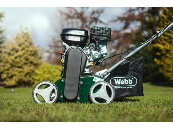 Webb WEPS400 40cm (16″) Petrol Lawn Scarifier & Raker