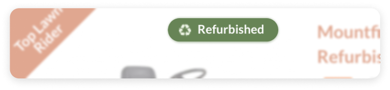 Locate a ‘Refurbished’ product by its corresponding tag