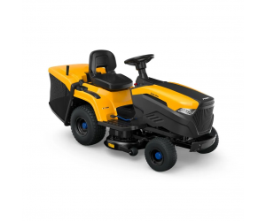 Stiga Estate 384e Battery-Powered Rear-Collect Lawn Tractor with Stepless Electronic Drive - Main Image - Right Facing.
