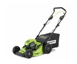 Greenworks GD60LM46SPK4 60v/46cm DigiPro 4-in-1 Self-Propelled Variable-Speed Cordless Lawnmower (Inc. 4Ah Battery & Charger)