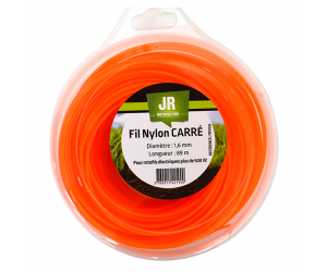 Square Nylon Trimmer-Line - Replacement Strimmer Line - 1.6mm x 89m -JR FNY035
