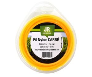 Square Nylon Trimmer-Line - Replacement Strimmer Line -  2.4mm x 12m - JR FNY038 