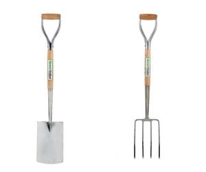 MD Green Valley Stainless Steel Garden Spade/Fork Set (SF0001)