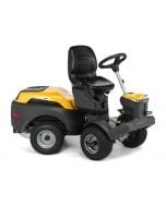 Stiga Park 700 W V-Twin Front-Cut Ride-On Lawnmower - Main Image - Right Facing Without Cutter Deck.