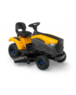 Stiga Tornado 7108e Battery-Powered Side-Discharge Garden Tractor with Stepless Electronic Drive - Main View - Right Facing.