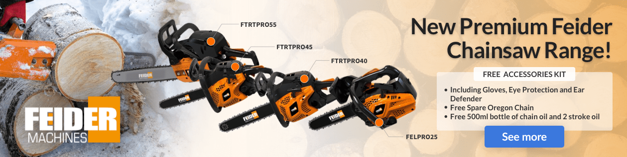 Check out
          our new high-end chainsaws range!